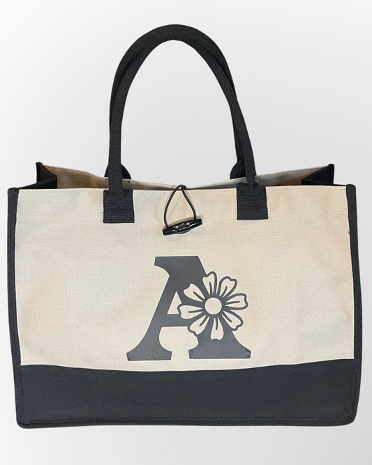 Personalized Lettered Tote Bag